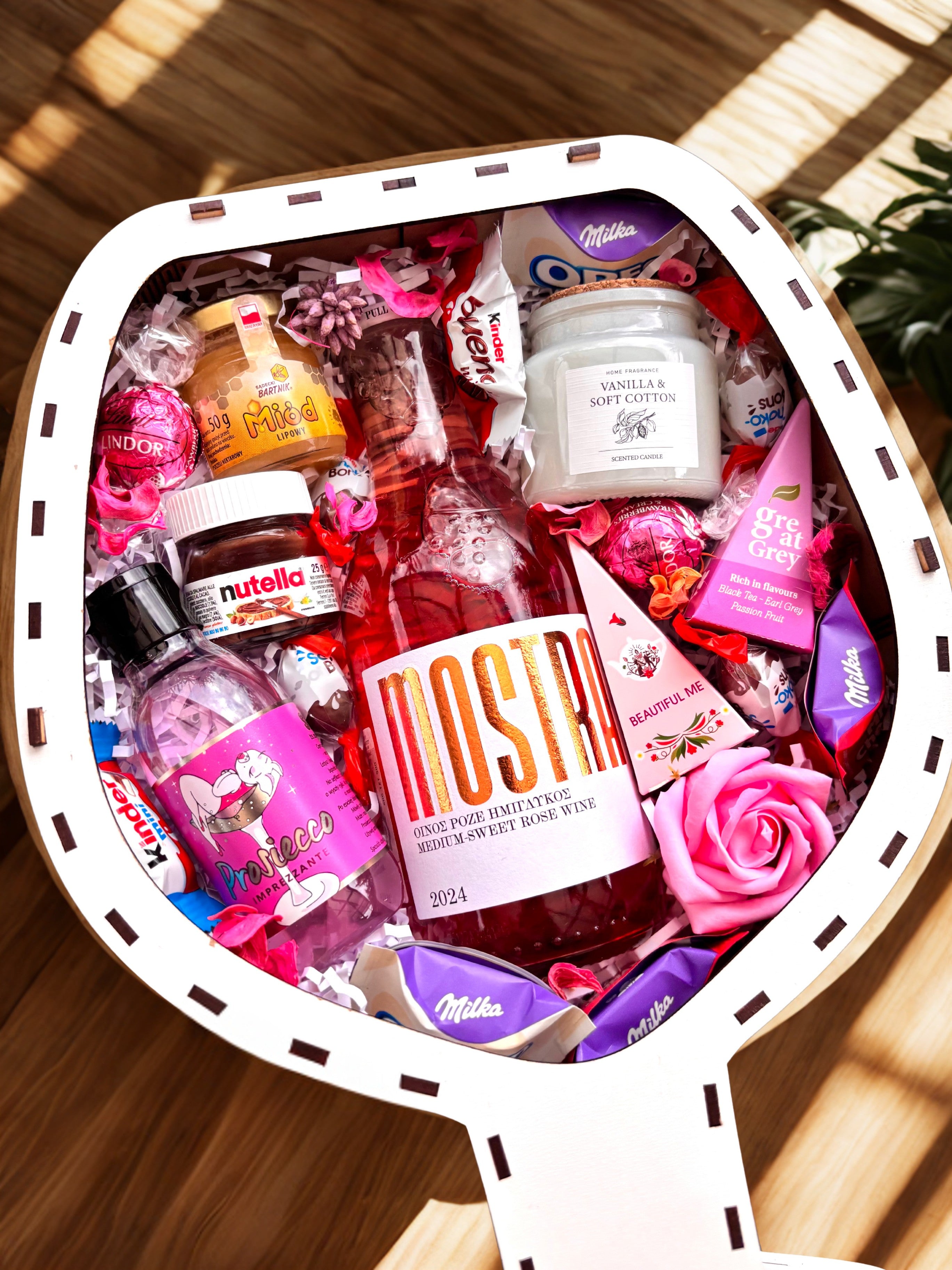 Drewniany box w kształcie kieliszka Shine