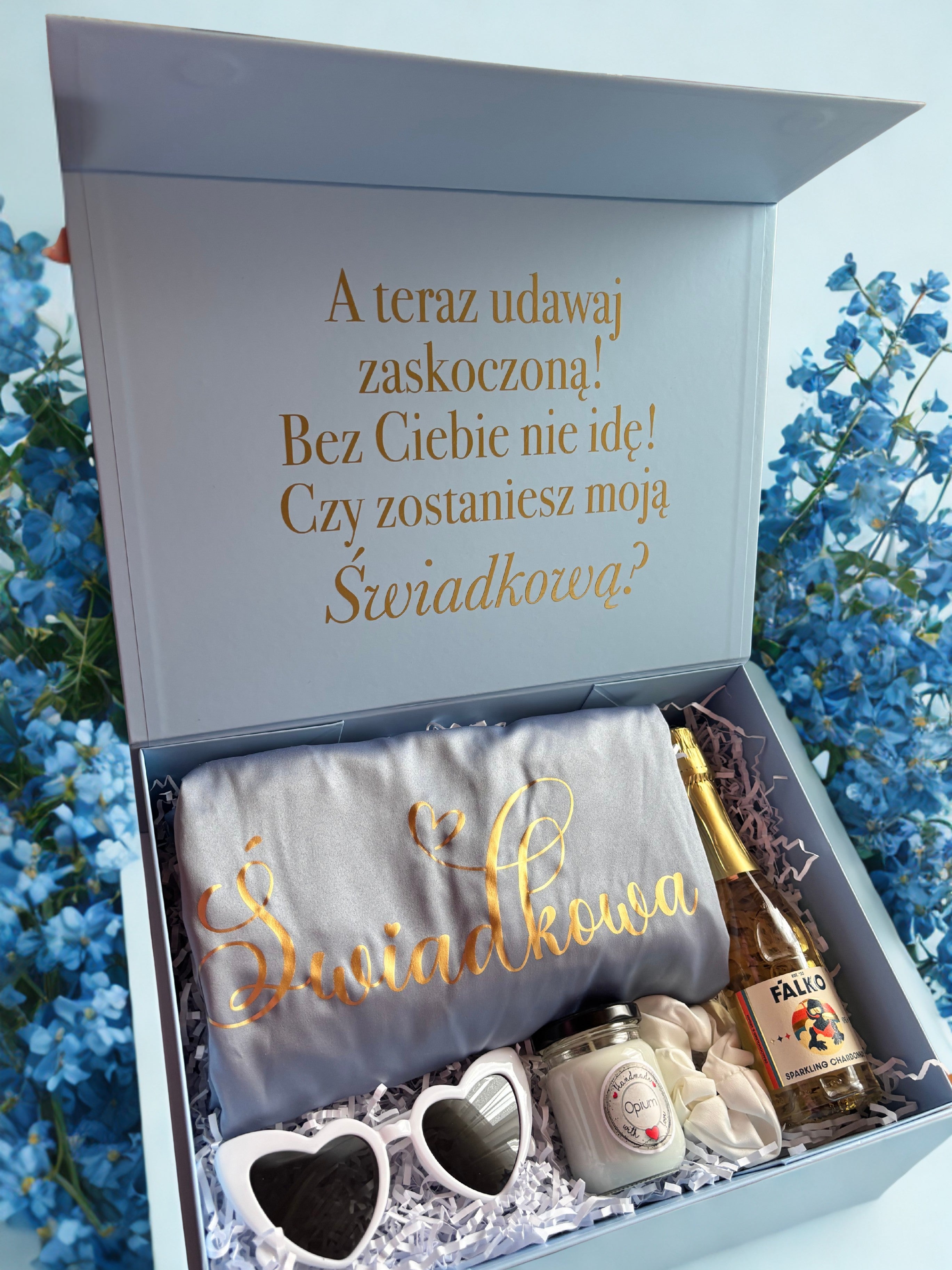 Box dla Świadkowej Amber Błękit