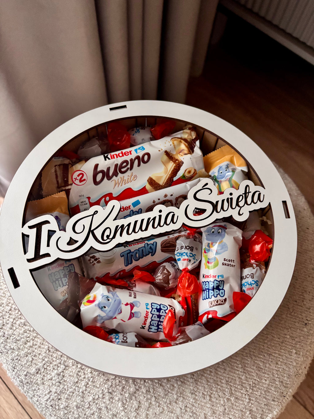 Box ze słodyczami na I Komunię Świętą 21 cm
